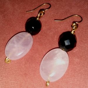 KATTA Lavender Amethyst Dangle Earrings Bohemian Chunky Gemstone Gem Stone New